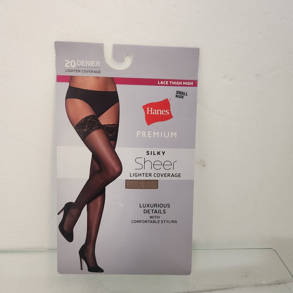 Thigh High Nylons NIP 20 Denier Small Nude Hanes